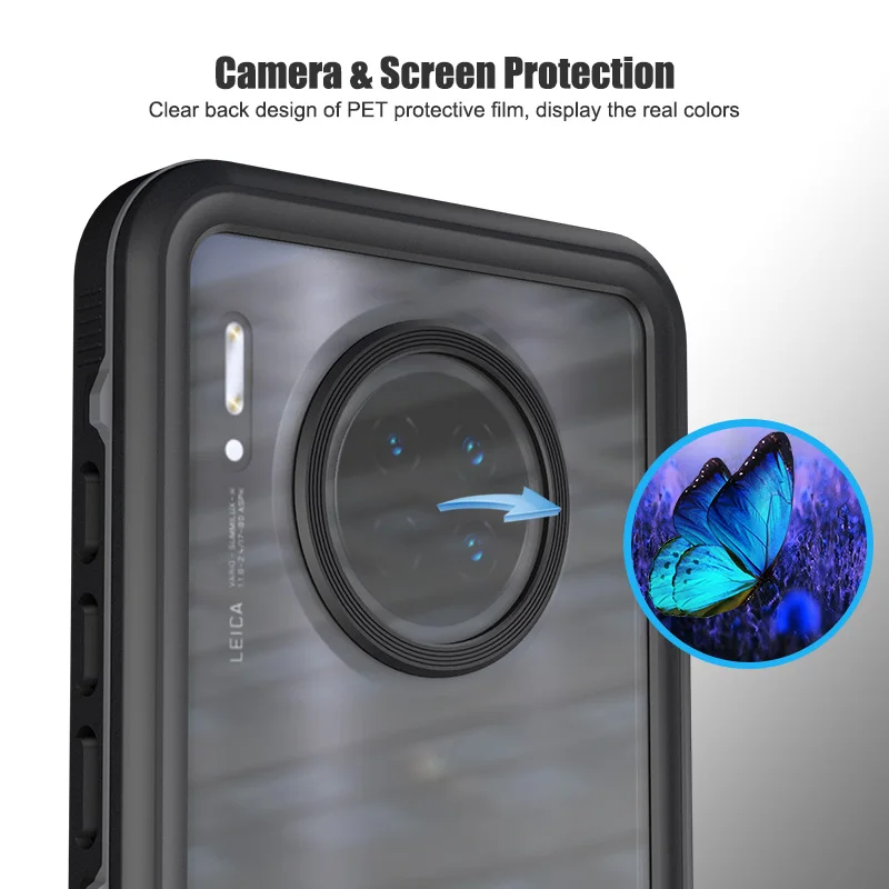 Водонепроницаемый чехол для huawei mate 30 mate 30 Pro, противоударный чехол для huawei mate 20 Pro, прозрачный 360 чехол с полной защитой