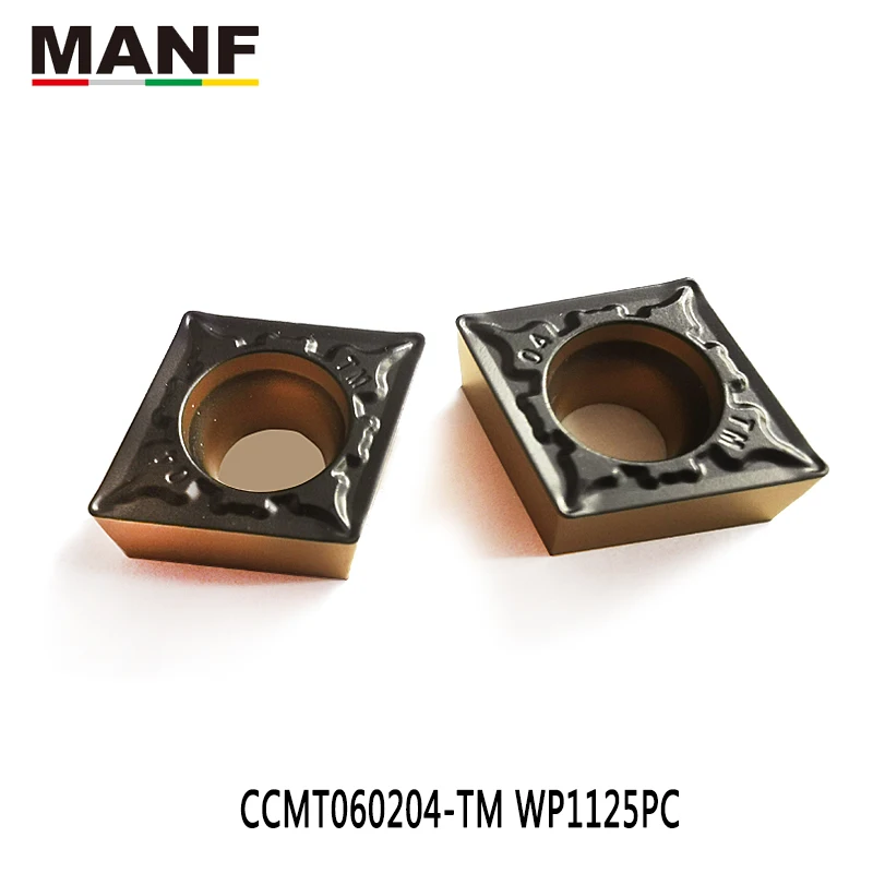 MANF токарный инструмент CCMT060204 внутренние твердосплавные вставки Borning Bar Blad уникальное двухцветное покрытие более износостойкое Forsclcr1212