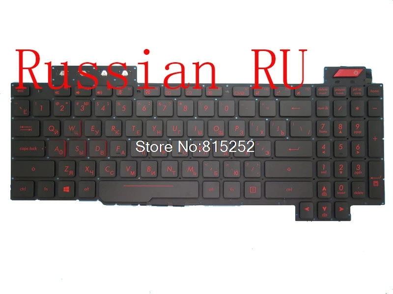 Клавиатура для ноутбука ASUS FX63 FX63V FX63VD FX63VM черная без рамки с подсветкой V170746DK1