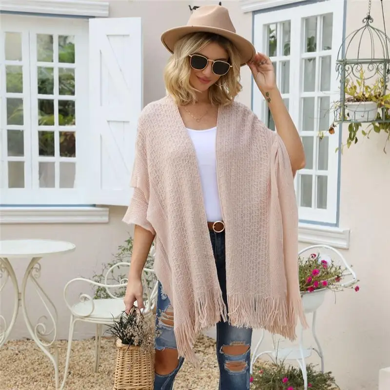 Свитер вязаный женский длинный кардиган новая теплая дешевая Женская куртка для