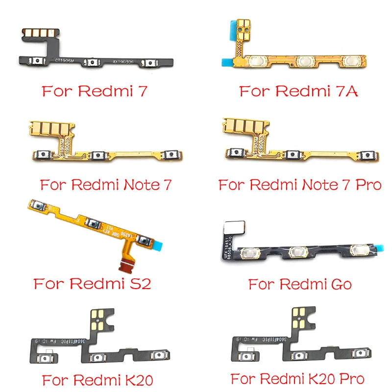 2 шт. кнопки включения и выключения громкости для Xiaomi Mi A3 9 lite 9T Redmi Go 7 7A 8A 9A Note 8 9S Pro