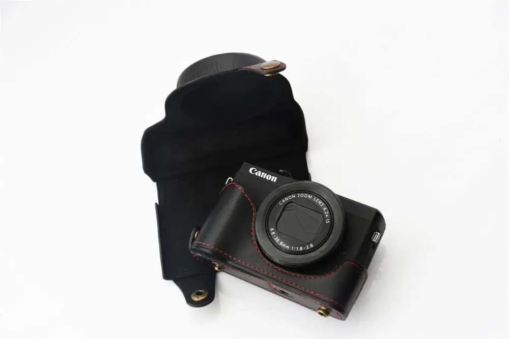 Чехол-сумка из натуральной кожи для камеры Canon G7X III/II G7X3 G7X2 | Электроника