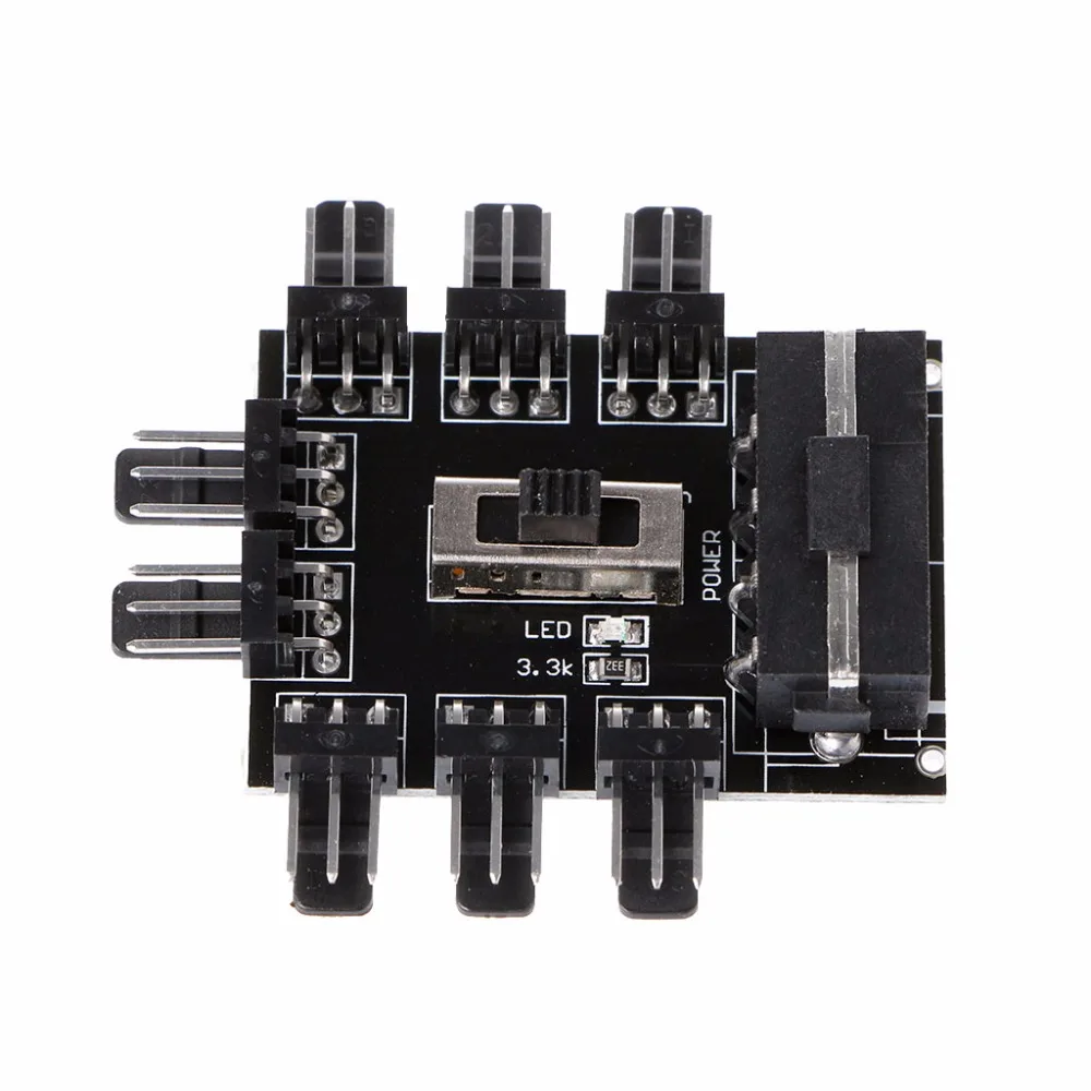 2 уровня скорости ПК IDE Molex от 1 до 8 Way разделитель охлаждающий вентилятор