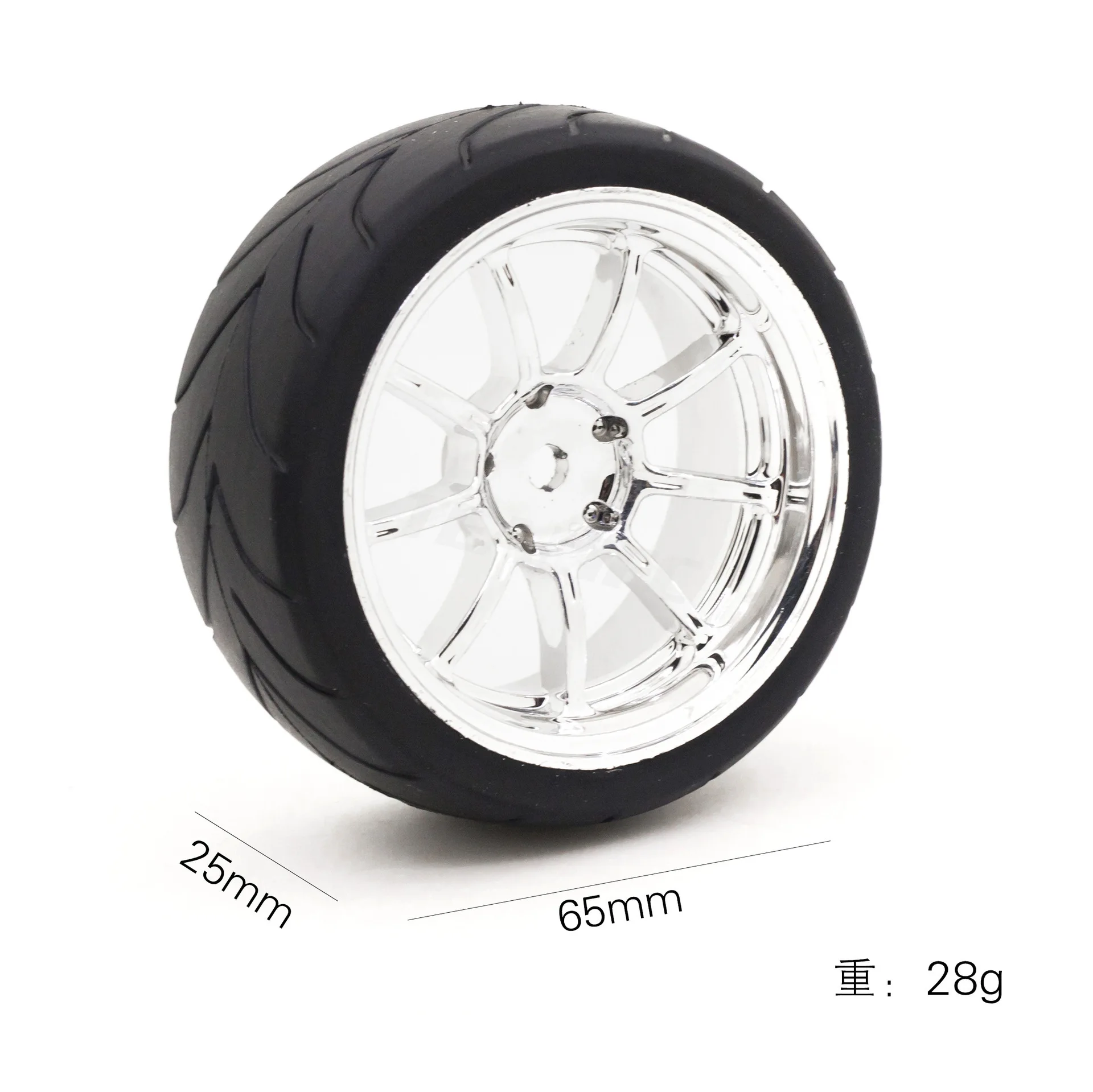 4Pc RC duro patr&oacute;n neum&aacute;ticos de desviaci&oacute;n rueda de neum&aacute;tico para Traxxas HSP Tamiya HPI 1:10 RC en veh&iacute;culo de carretera a la deriva coche neum&aacute;tico duro-1