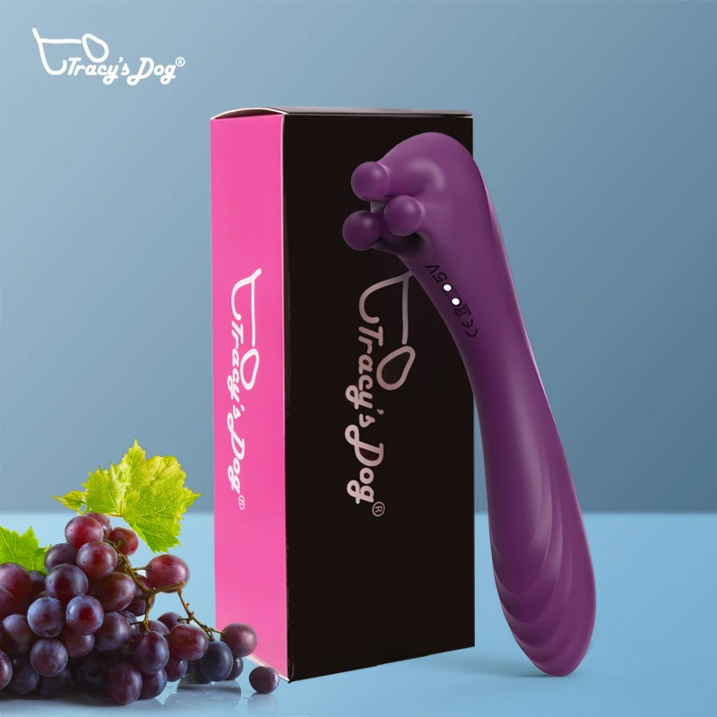 Вращающийся вибратор с двумя головками в виде собаки Трейси стимулирующий