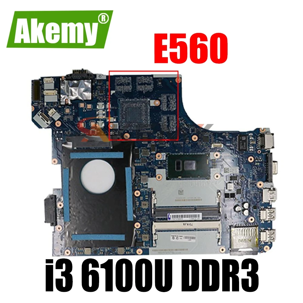 

For Lenovo Thinkpad E560 E560C notebook motherboard BE560 NM-A561 mainboard FRU 01AW102 CPU i3 6100U DDR3 100% test