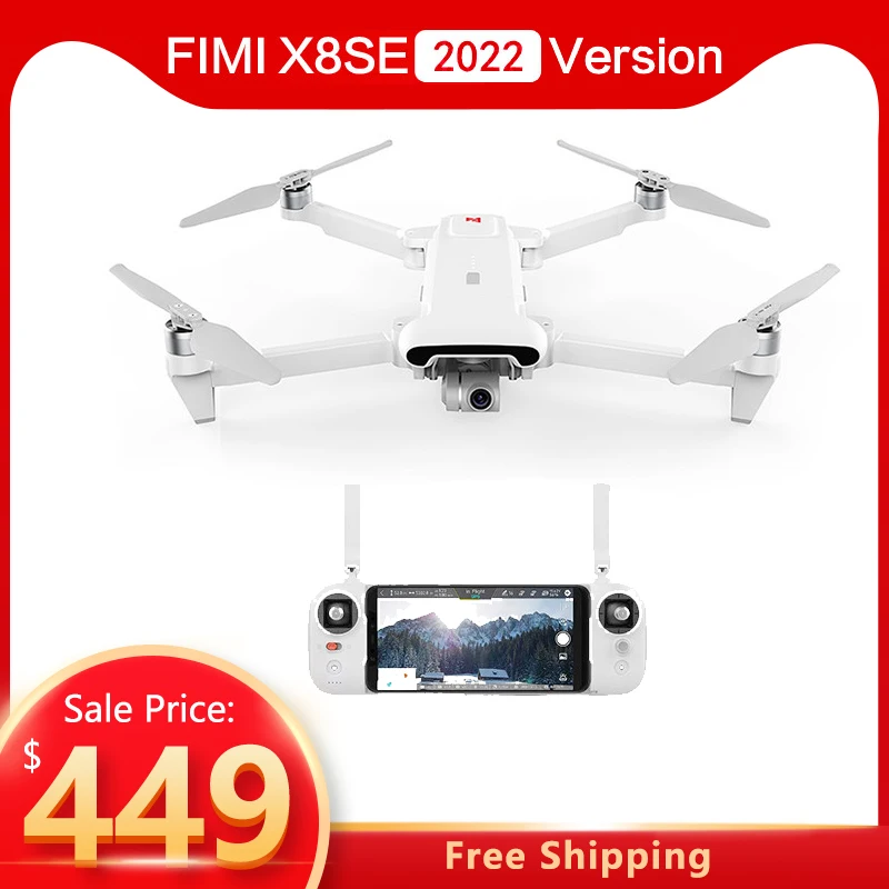 FIMI X8 SE 2022 Version 10km RC Drone FPV 3-Axis Gimbal 4K Camera HDR Video GPS Helicopter 35mins Flight Quadcopter RTF