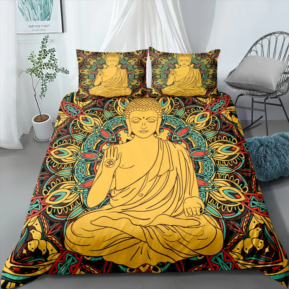 Комплект постельного белья с 3D принтом Будды комплект из 2/3 предметов