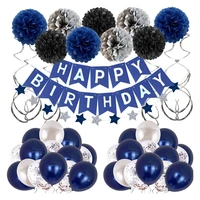 birthday decorations men blue birthday party decorations for men women boys girlsbirthday balloons for party decor suit