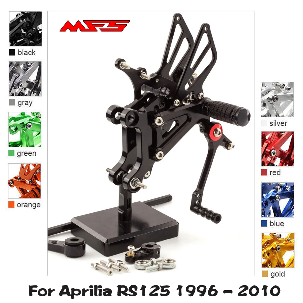 Регулируемые подножки для мотоцикла MFS Aprilia RS125 2001 2002 2003 2004 2005 2006 2007 2008 2009