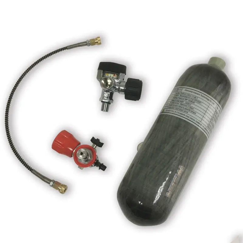 Ac268101 углеродное волокно высокого давления газовый баллон 4500Psi/300 бар 6.8L пистолет Воздушный бак сжатый ВВС Кондор акваланг Pcp Acecare - Цвет: tank and valve