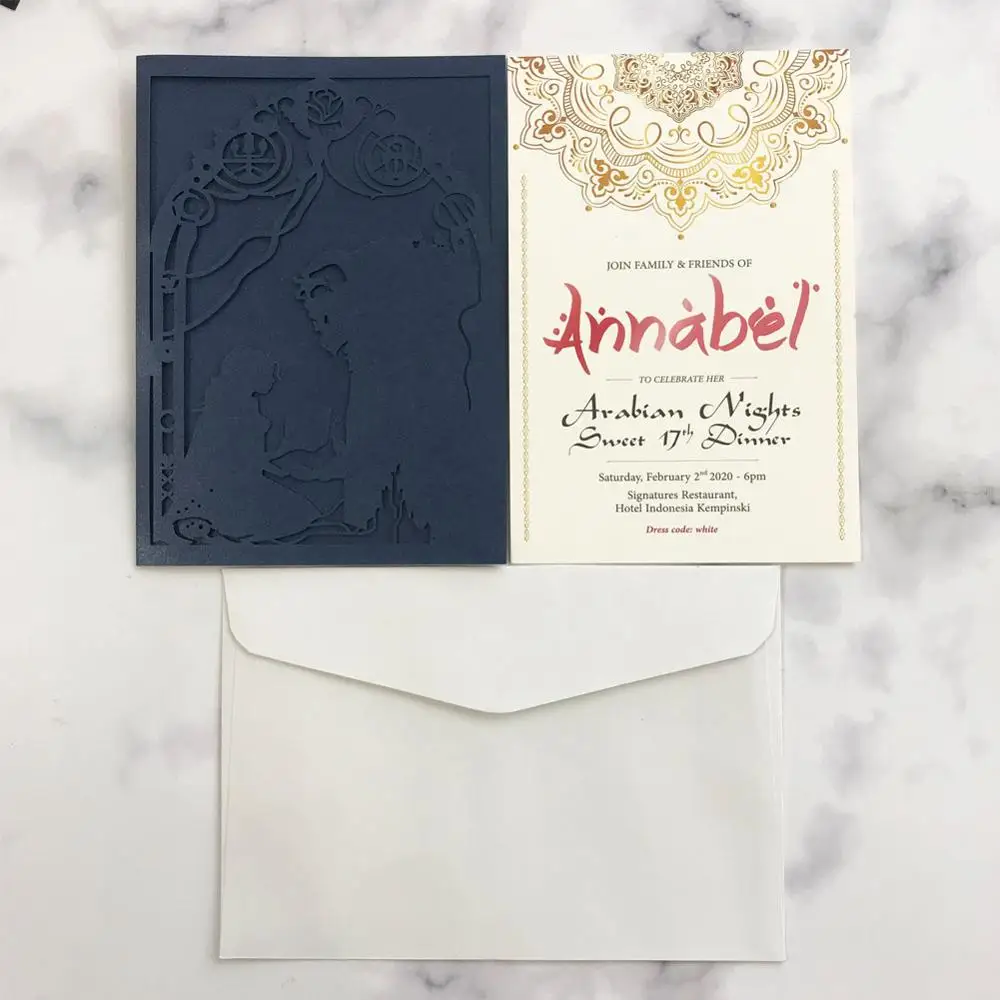 25 шт./лот милая розовая Свадебная пригласительная открытка с принцом и