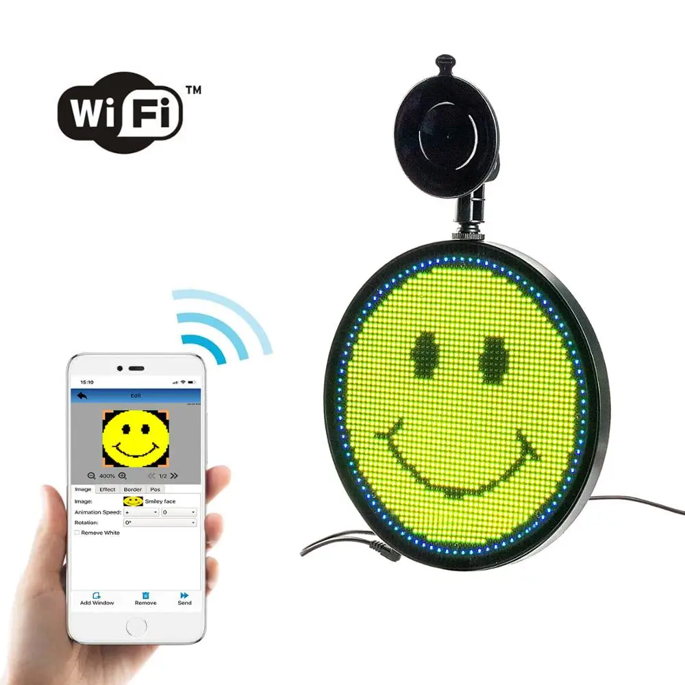 12 В 24 в wifi Предустановленная 8 сообщений пульт дистанционного управления DIY Автомобильный знак led emjoy прокрутка доска для отображения сообщений+ прикуриватель источник питания