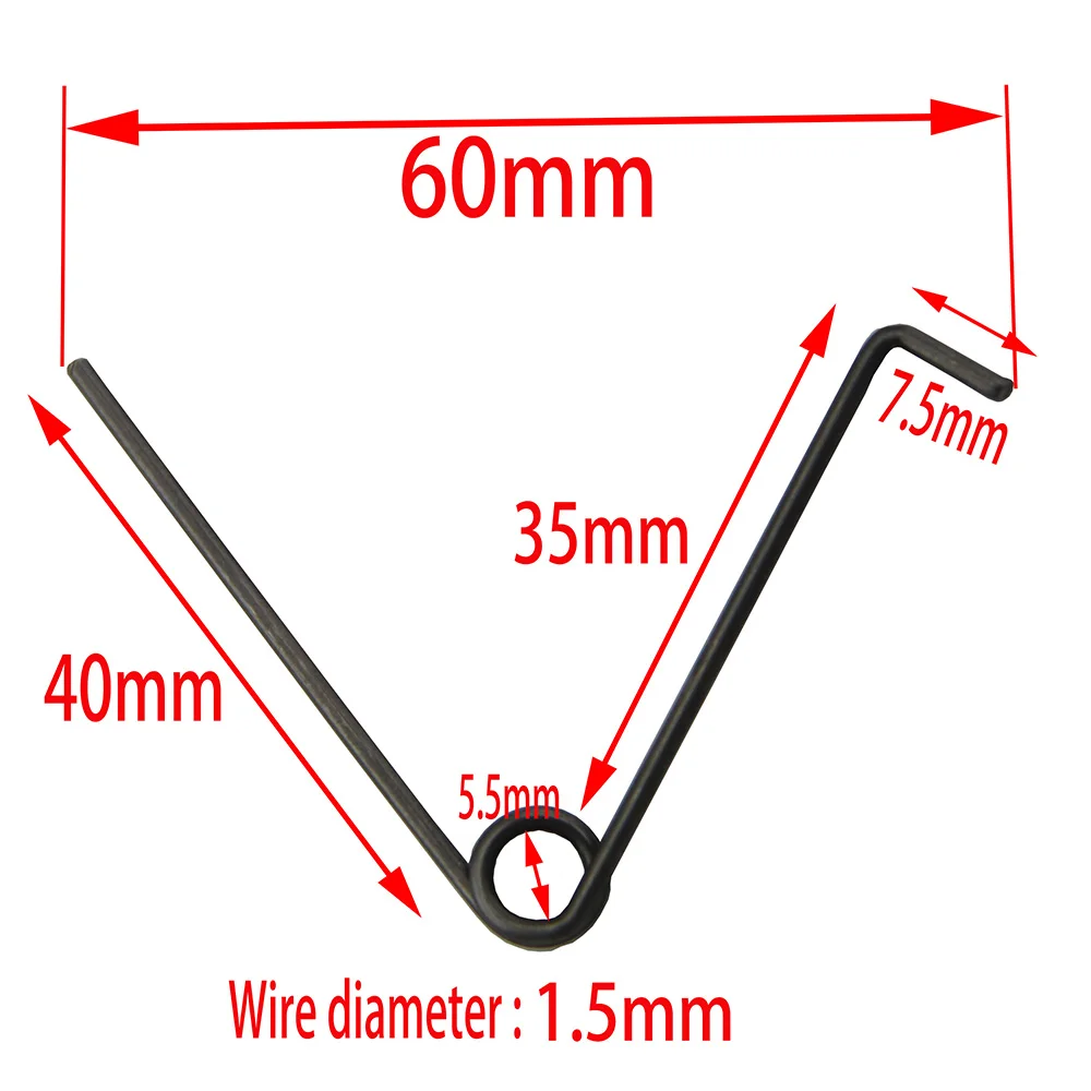 5 наборов кнопка диаметром 7 мм нажимная пружина для круглой трубки 12-50