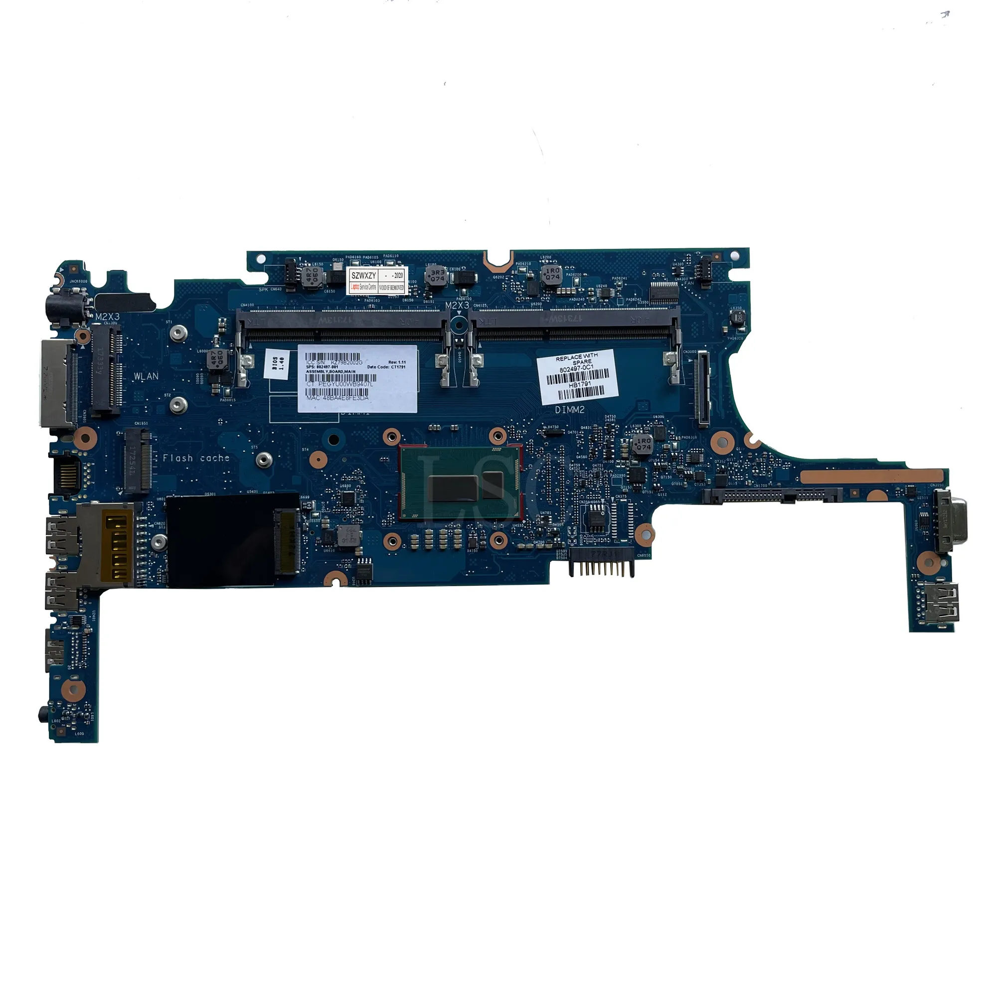 СОП для HP EliteBook 820 G1 Материнская плата ноутбука 802497-001 802497-501 802497-601 I5-4300U Процессор