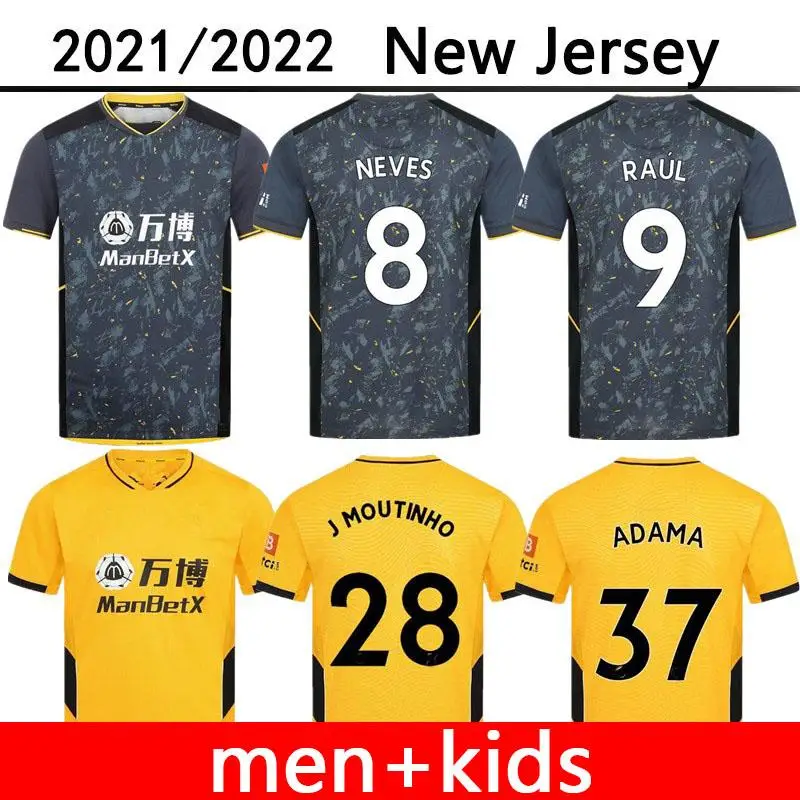 21 22 Wolf Camisa de Futebol FABIO SILVA 2021 2022 Wolverhampton vienda RAUL eves football kit Wande Shirt|Сочетающаяся одежда