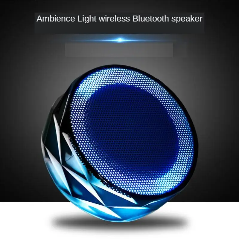 Speaker Colorful Light Wireless Bluetooth Subwoofer Small Steel Gun Card Instert Outdoor Mobile Phone Computer Loud | Электроника
