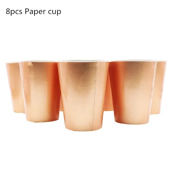 Gold Cup Baby Shower/день рождения, для детей, вечеринка, подарок, розовая/синяя Золотая фольга, бумажная тарелка, салфетки под чашки, сделай сам, украшение, Одноразовые столовые принадлежности - Цвет: Gold Cup