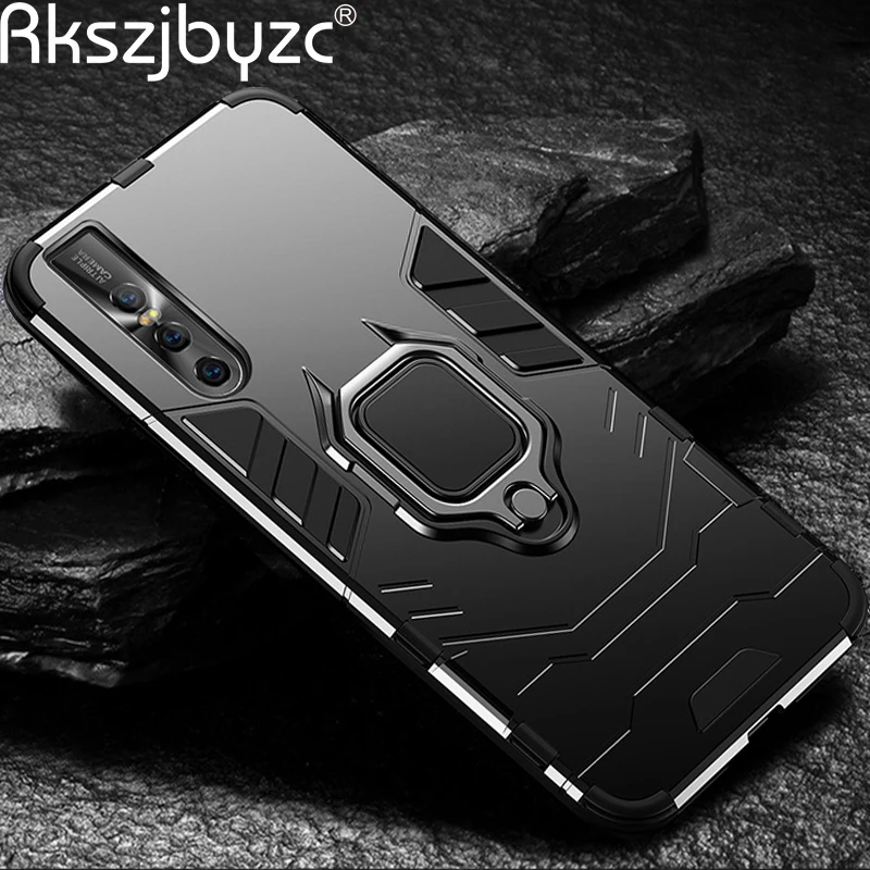 Чехол для vivo V17 V15 V11 V11i S1 Pro ТПУ бампер с магнитным кольцом держателем