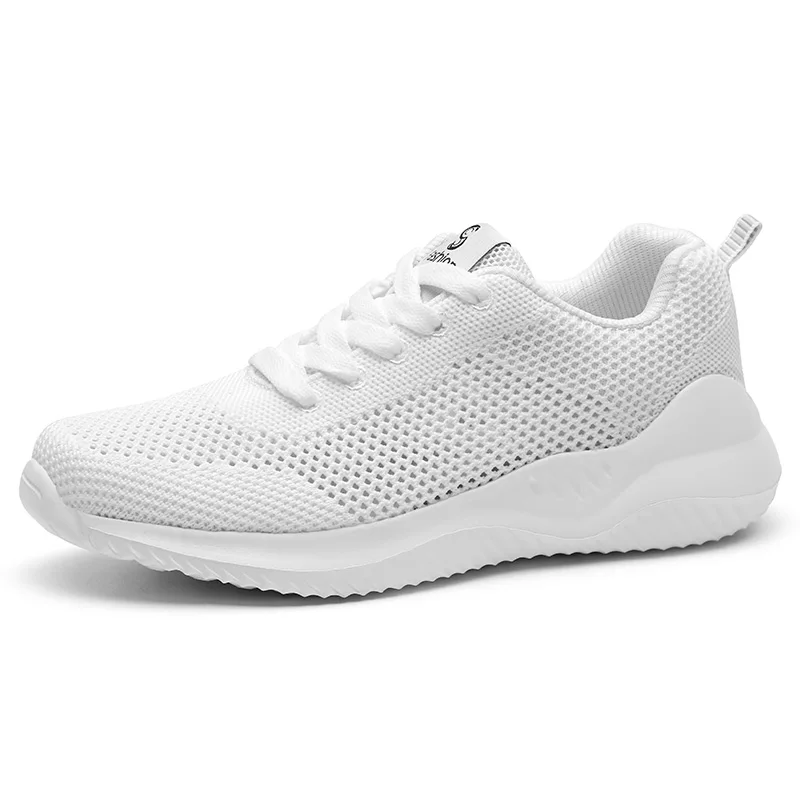 

Breathable Sport Women's Vulcanize Shoes 42 Wihte Comfortable Mesh Zapatillas Mujer 41 Big Size Jogging Light Women's Sneakers