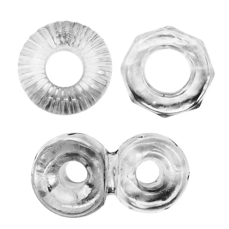 Прозрачный фаллоимитатор фиксирующее кольцо воротники задержчка