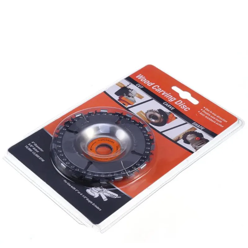 

4 Inch Grinder Disc with Chain 22 Tooth Fine Cut Saw Blade Chain Saw Wood Carving Disc Fit For 100/ 115mm Angle Grinder