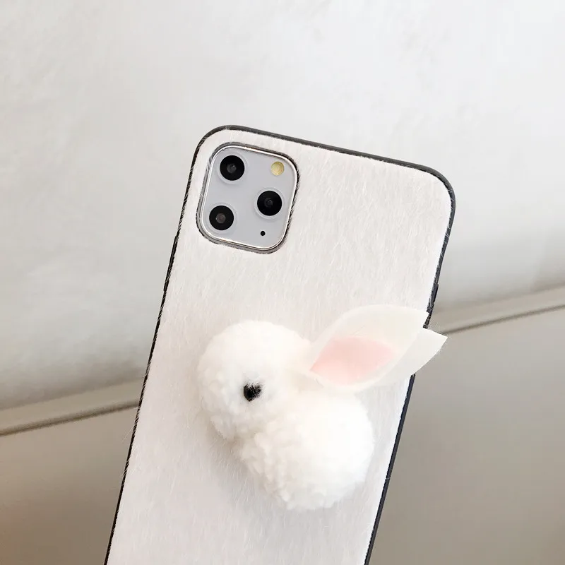 For Samsung Galaxy S 7 8 9 10 plus pro edge Note Winter Fluff Phone Case Cute Rabbit for A J Series M10 20 30 |