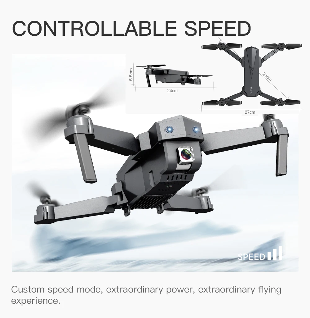 

Drone 4K 1080p 2 Camera WIFI Smart Optical Flow Me Quadcopter Drone With HD Camera Long Battery Life Altitude Hold RC Drone Toys