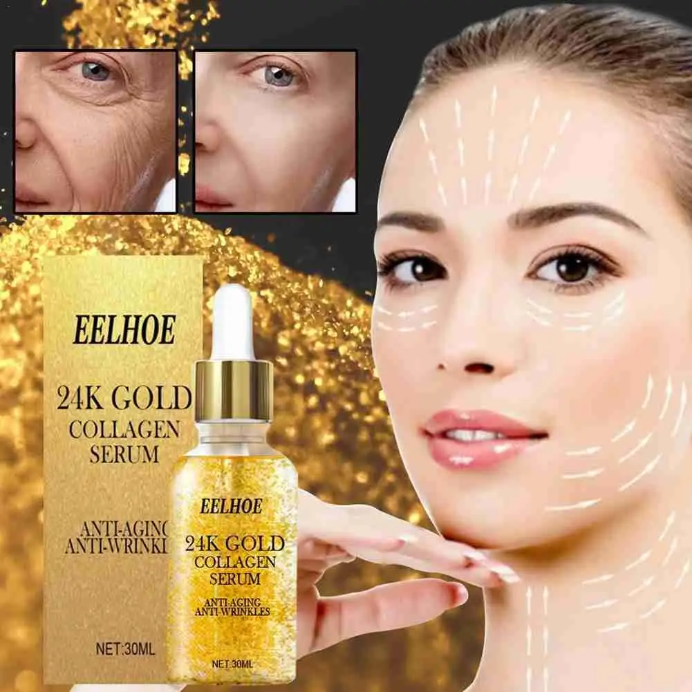 

24K Gold Essence Hyaluronic Acid Stock Solution Deeply Nourishes Remove Wrinkles Anti Aging Niacinamide Brighten Skin Face Care