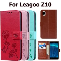 case for leagoo z10 3d flower pattern flip phone case for leagoo z10 coque funda pu leather wallet leather cover capas