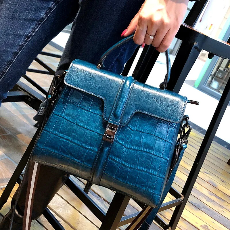

Motaora Women's Bag New Luxury Crocodile Pattern Shoulder Bag Fashion Solid Leather Handbag For Women All-match Crossbody Bags