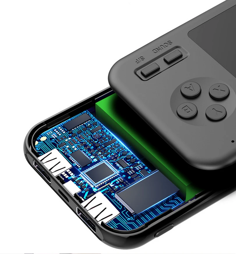 Встроенный 416 игр wth 8000mAh аккумулятор power bank Ретро портативная игровая приставка 2,8 дюймов цветной ЖК-игровой плеер геймпад