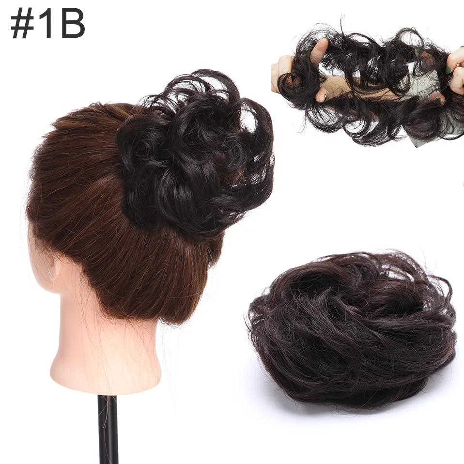 S-Noilite-Donut Curly Chignon Ring Hairpiece para Mulheres,