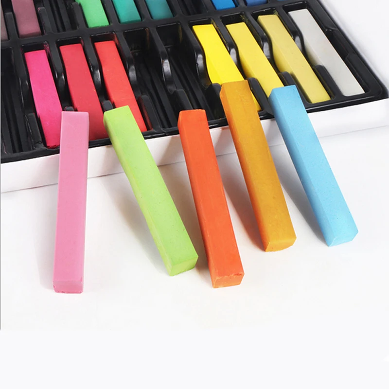 Мелки для рисования 12/24 цветов студентов школы мягкий пастельный Искусство Набор