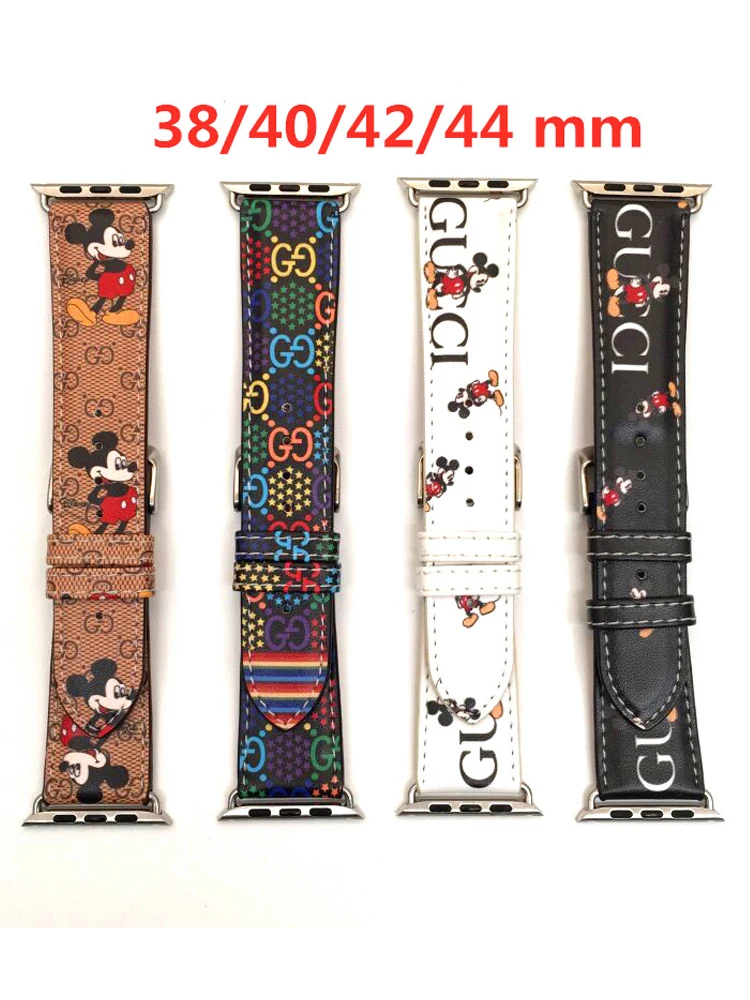 

Strap for apple watch Luxury brand 44mm 40mm 38MM 42mm Genuine leather belt bracelet watchband iwatch series 6 SE 5 4 3 Strap