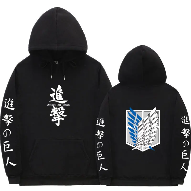 

Толстовки с капюшоном из аниме «атака на Титанов», весенние свитера с капюшоном, женские и мужские повседневные свободные пуловеры унисекс,...