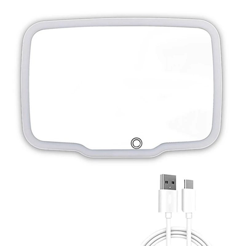 

Перезаряжаемое Автомобильное Зеркало для туалетного столика с плавными светодиодный светодиодными лампами, автомобильное зеркало для мак...