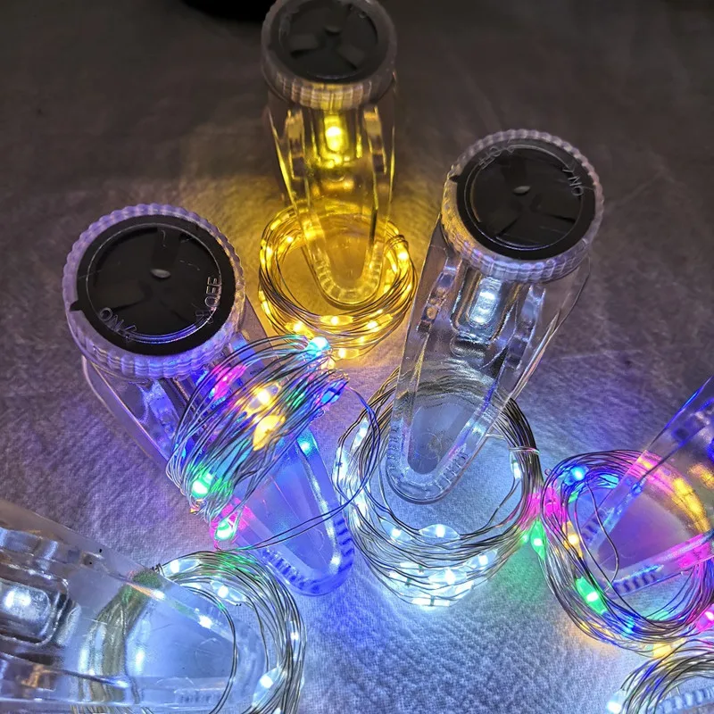 LED button Photo Clip Light String Button Battery Power Fairy Garland Curtain Lights Christmas Wedding Decor | Лампы и освещение