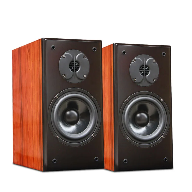 

200W 4~8 Ohm 6 Inch Rosewood Veneer Speaker HIFISQ166 Speaker Fever Speaker Passive 2.0 Bookshelf Speaker Pair Box