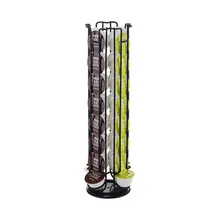 Dolce Gusto Capsule Holder Black Rack 32 Capsules Coffee Pod Holder Stainless Steel Rotating Silvery Racks High-Quality