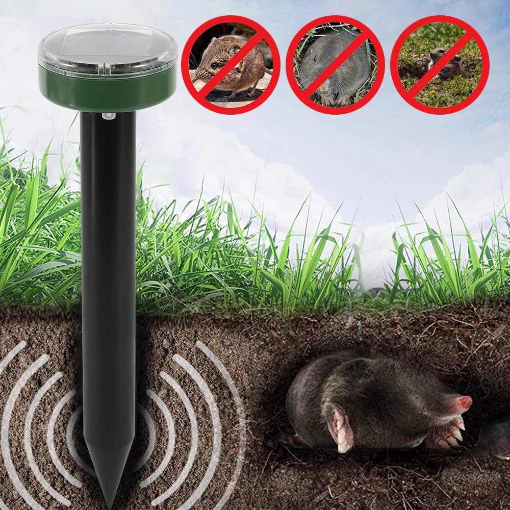 Уличный ультразвуковой отпугиватель вредителей репеллент с солнечной батареей