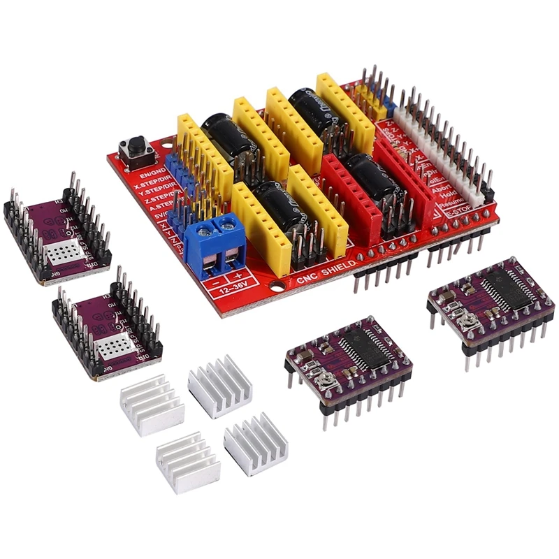 

Cnc Shield + 4 X Drv8825 Driver Kit For Arduino 3D Printer