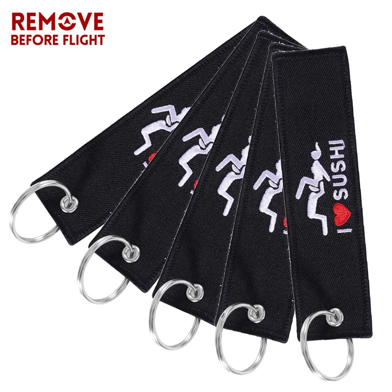 3 шт. брелки для ключей с вышивкой Я люблю Суши|Кольца ключей| |
