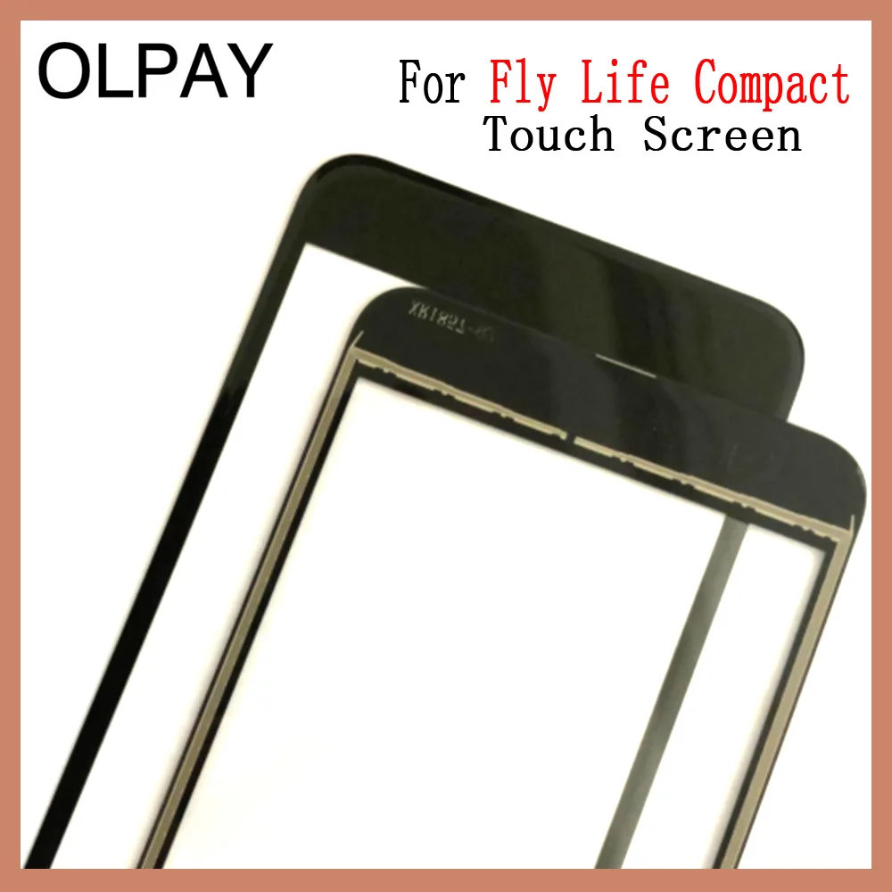 OLPAY 4,9" мобильный сенсорный экран сенсор для Fly Life компактный сенсорный экран дигитайзер Передняя стеклянная панель Бесплатный клей+ салфетки