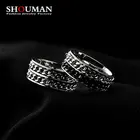 SHOUMAN модное двойное вращающееся кольцо из титановой стали декомпрессионное Спортивное ювелирное изделие для мужчин в стиле панк хип-хоп подарок на Хэллоуин