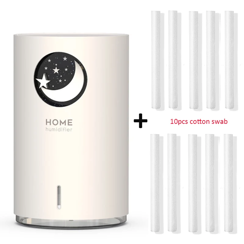 White star 10filter Домашний увлажнитель 700 мл большой Ёмкость USB воздушный увлажнитель воздуха Арома-диффузор для эфирных масел с Цвет светодиодный светильник очиститель воздуха распылитель, распылитель - Цвет: White star 10filter