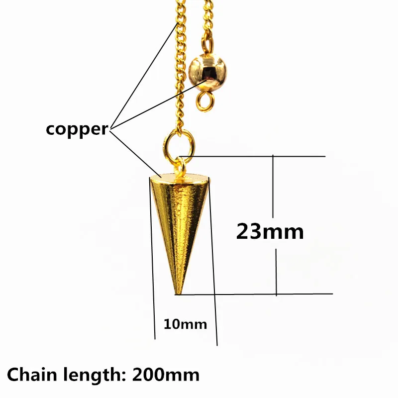 pendulums for dowsing pendule de reiki pendant Healing Pyramid spiritual pendulum for dowsing Copper meatl Charms Chakra Amulet