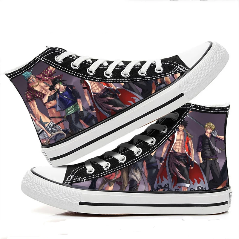 ONE PIECE high help  cosplay cos shoes canvas shoes casual comfortable men and women college anime cartoon fashion students