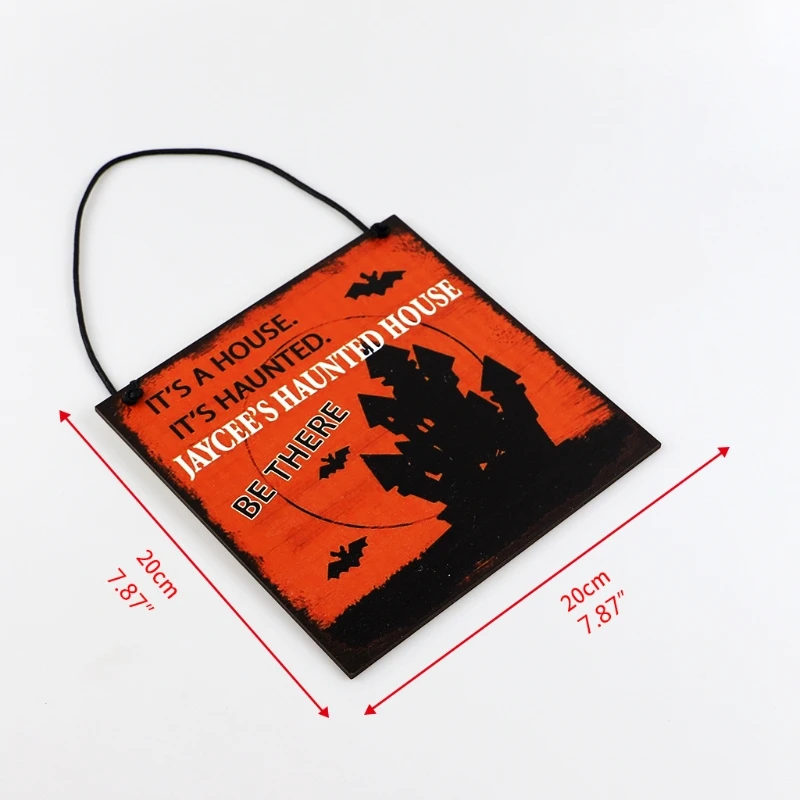 Настенный деревянный подвесной знак на Хэллоуин двор с привидениями украшение