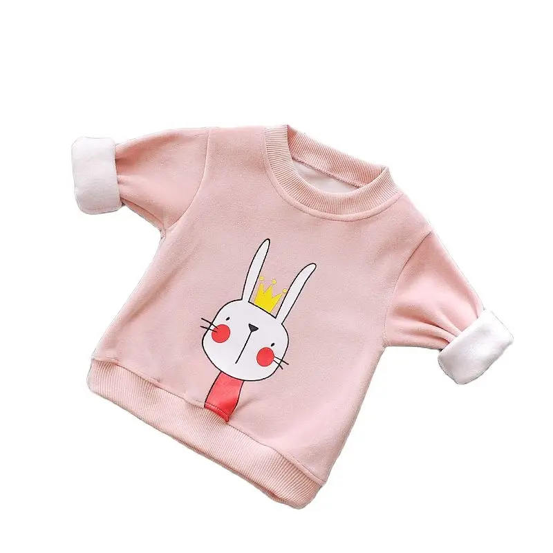 

Одежда для маленьких девочек, детские осенне-зимние наряды, пуловер, модные милые толстовки с мультяшным принтом для девочек и мальчиков, св...